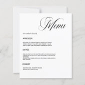 ディナ結婚ー・メニュー・カード (正面)