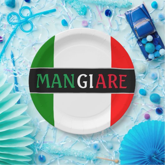 ディナ食べーにマンギイタリアンア ペーパープレート (パーティー)