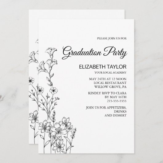 ディニティエレガンスエクセシションパーティー招待状 招待状 (正面/裏面)