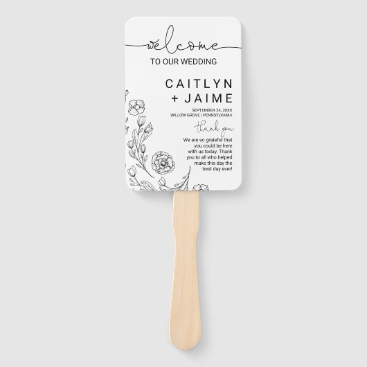 ディニティエレガンス結婚式 プログラム ハンドファン (正面)