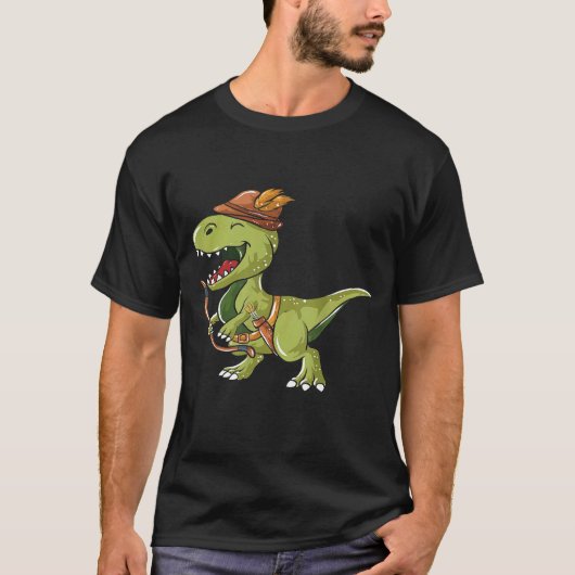 ディノおもしろいアーチャーアーチェリー Tシャツ (正面)