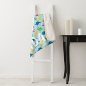 ディノおもしろいキッズレッドイエローグリーンブルーシェルパブランケット シェルパブランケット (インサイチュ)