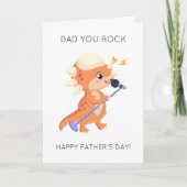 ディノおもしろいパパユーロックファーザーズデイカード カード (正面)