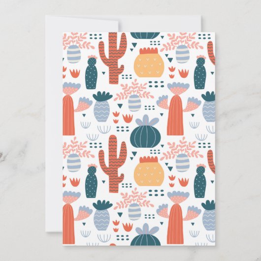 ディノお洒落ダニ恐竜をテーマにした誕生日パーティー 招待状 (裏面)