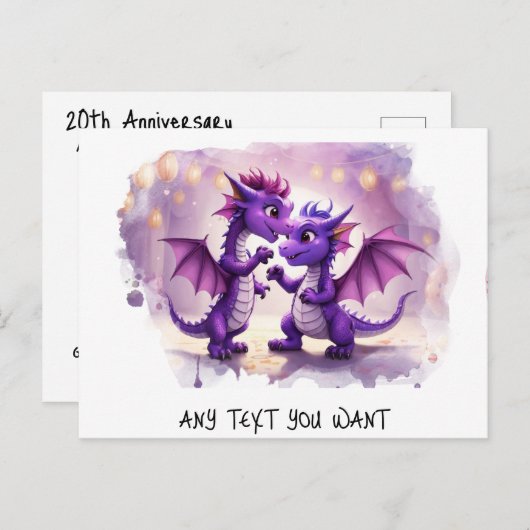 *~* ディノがダンスに誘う AP48 フォト ドラゴン ポストカード (正面/裏面)