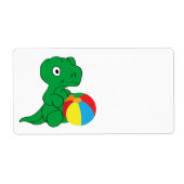 ディノとボール ラベル (正面)