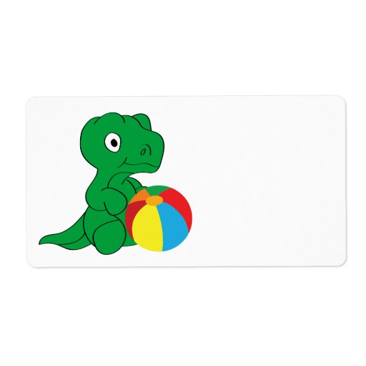 ディノとボール ラベル (正面)
