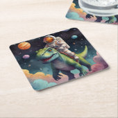 ディノの宇宙 スクエアペーパーコースター (アングル)