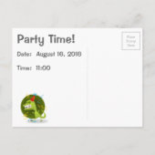 ディノの岩 – 恐竜の誕生日パーティー インビテーションポストカード (裏面)