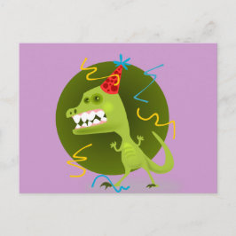 ディノの岩 – 恐竜の誕生日パーティー インビテーションポストカード