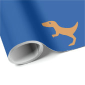 ディノよくはしゃぐカラフル子供の誕生日パーティーの好意 ラッピングペーパー (ロールコーナー)