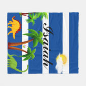 ディノアットザビーチ フリースブランケット (正面(横))