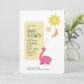 ディノウィズマイラーバローンズベビーシャワー招待状 招待状 (スタンド正面)