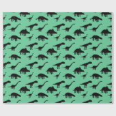 ディノカッコいい恐竜のシルエット ラッピングペーパー (フラット)