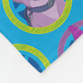 ディノカラフルランチパターン フリースブランケット (角)