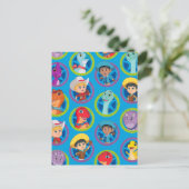 ディノカラフルランチパターン ポストカード (スタンド正面)