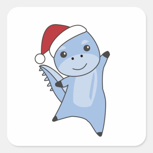 ディノクリスマスディノスウィンターアニマルズ スクエアシール (正面)