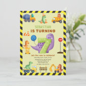 ディノクルーズ7誕生日建築恐竜 招待状 (スタンド正面)