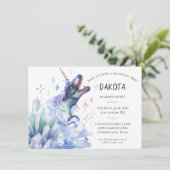 ディノコーン クリスタル | ファンタジー卒業証書 招待状 (スタンド正面)