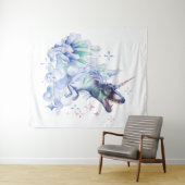 ディノコーン クリスタル 恐竜 ユニコーン ファンタジー ユニサウル タペストリー (インサイチュ(横))