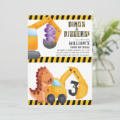 ディノスとディガーの誕生日パーティーの招待 招待状 (スタンド正面)