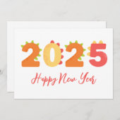 ディノスタイルシンプルハッピーニューイヤーカード2025 シーズンカード (正面/裏面)