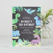 ディノスリートレックスボーイ3rd恐竜誕生日 招待状 (スタンド正面)