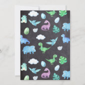 ディノスリートレックスボーイ3rd恐竜誕生日 招待状 (裏面)