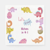 ディノスレッツローア子供の誕生日 スタンダードランチョンナプキン (正面)