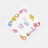 ディノスレッツローア子供の誕生日 スタンダードランチョンナプキン (角)