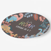 ディノスレッツローア子供の誕生日 ペーパープレート (アングル)