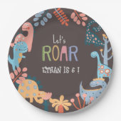 ディノスレッツローア子供の誕生日 ペーパープレート (正面)