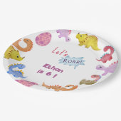 ディノスレッツローア子供の誕生日 ペーパープレート (アングル)