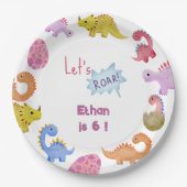 ディノスレッツローア子供の誕生日 ペーパープレート (正面)