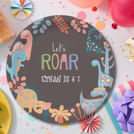 ディノスレッツローア子供の誕生日 ペーパープレート
