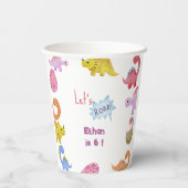 ディノスレッツローア子供の誕生日 紙コップ (裏面)