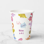 ディノスレッツローア子供の誕生日 紙コップ (正面)