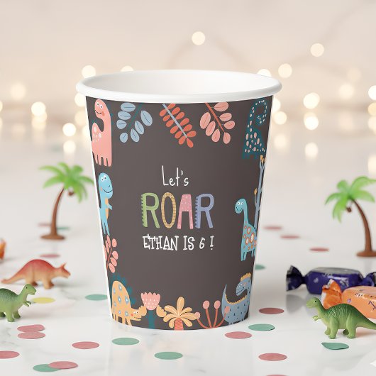 ディノスレッツローア子供の誕生日 紙コップ