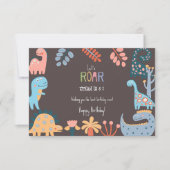 ディノスレッツローラーキッズハッピーバースデー カード (正面)