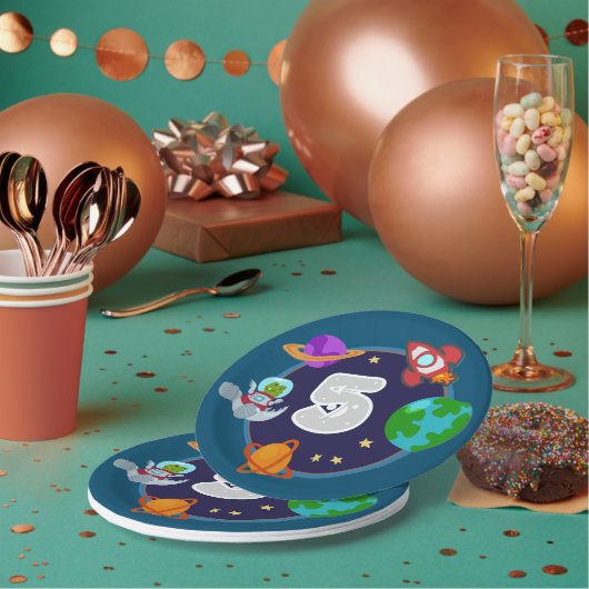 ディノス宇宙プレート ペーパープレート (複数)