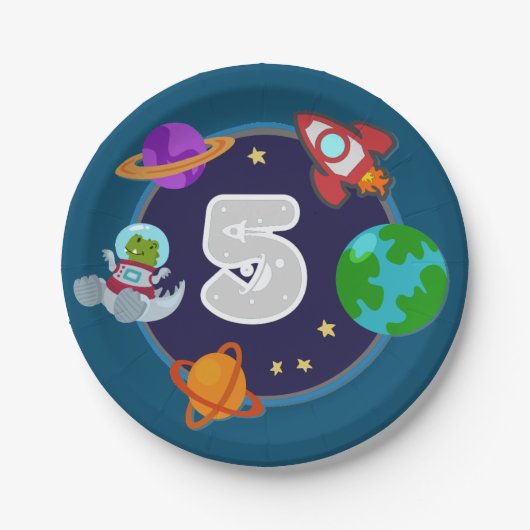 ディノス宇宙プレート ペーパープレート (正面)