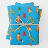 ディノス、ロケット、クマのラッピング紙 ラッピングペーパーシート (インサイチュ)