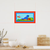 ディノス、列車、飛行機 ポスター (キッチン)