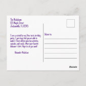 ディノタスティック3歳の誕生日パーティーはがき ポストカード (裏面)