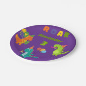 ディノタスティック3歳の誕生日パーティー ペーパープレート (アングル)