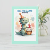 ディノターニング3誕生日 招待状 (スタンド正面)