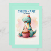 ディノターニング4誕生日 招待状 (正面/裏面)