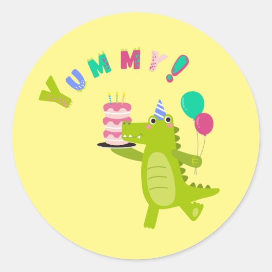 ディノダニのパーティーでおもしろいに轟音！ ラウンドシール (正面)