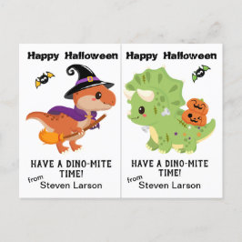ディノダニ恐竜学校パーティーハロウィンカード ポストカード