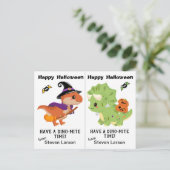 ディノダニ恐竜学校パーティーハロウィンカード ポストカード (スタンド正面)